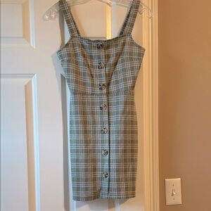 EUC ALTARD STATE Plaid Button-Down Dress